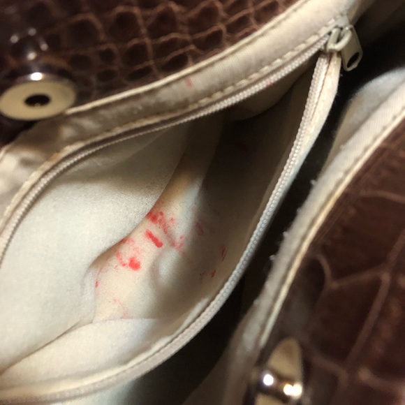 Liz Claiborne Faux Croc Top Handle Bag - Picture 11 of 12